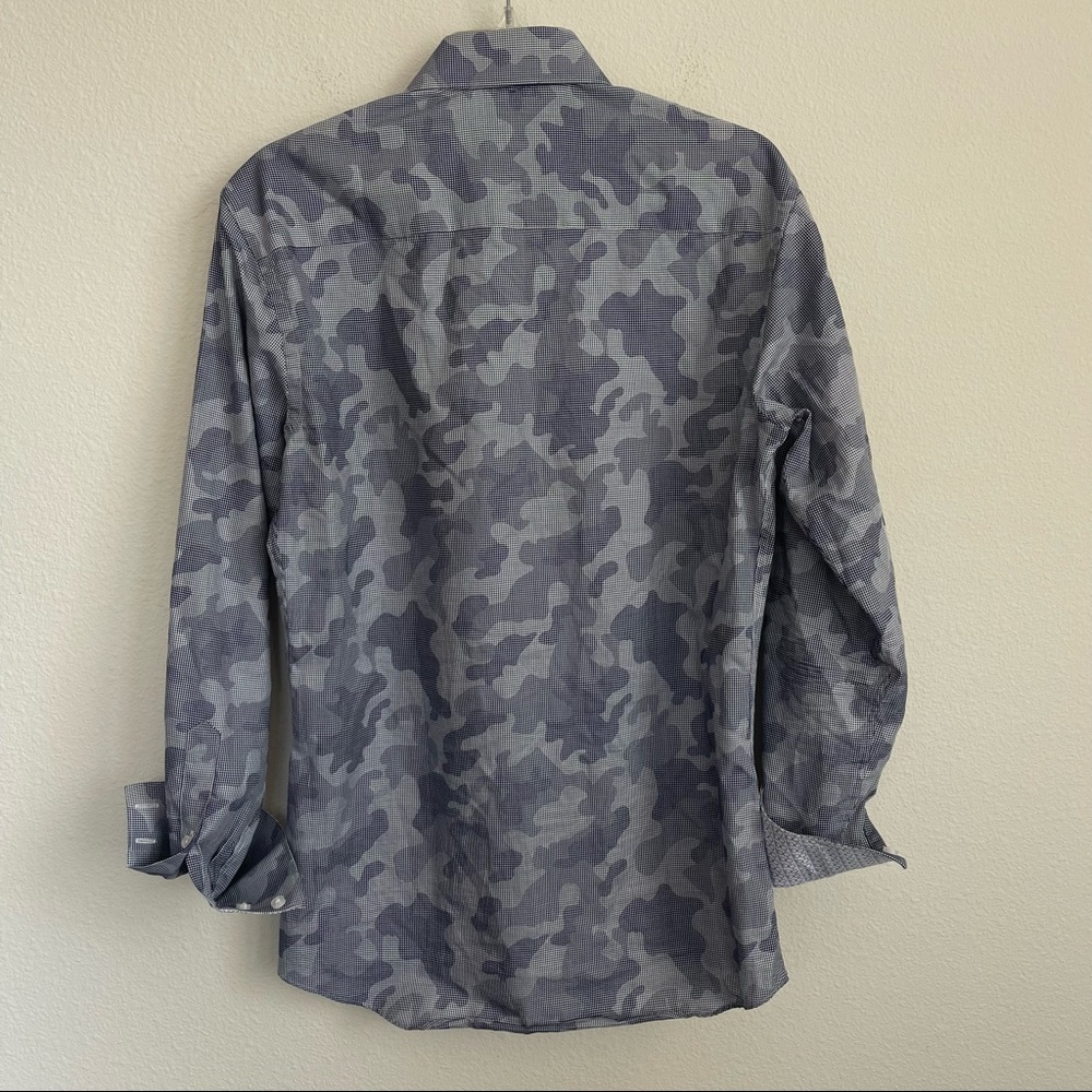 Bertigo Camo Pattern Bike Cuff Button Down Long S… - image 4